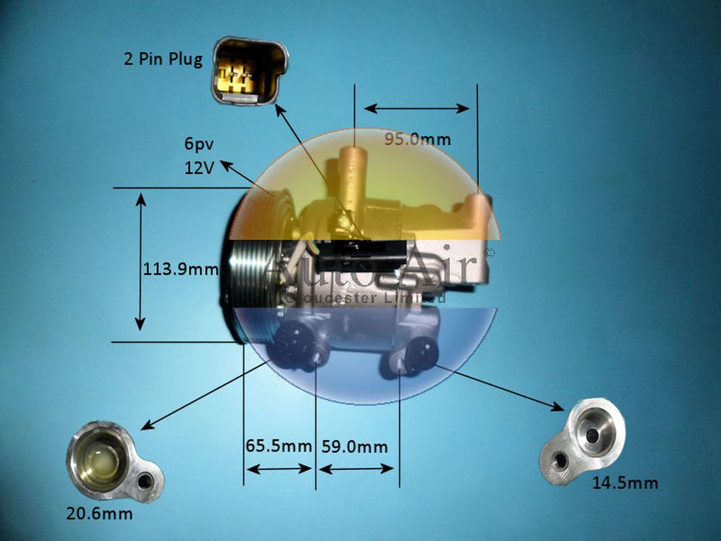 Aircon Compressor Genuine OE ZEXEL – AutoAir 14-0358