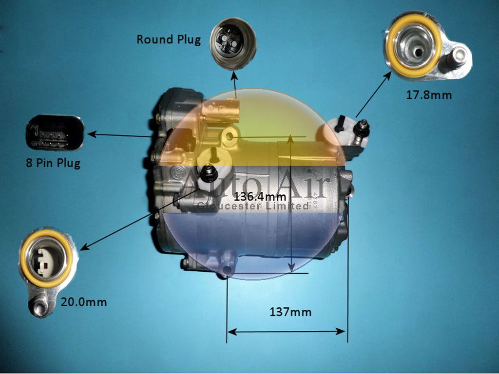 Aircon Compressor Genuine OE SANDEN – AutoAir 14-0805