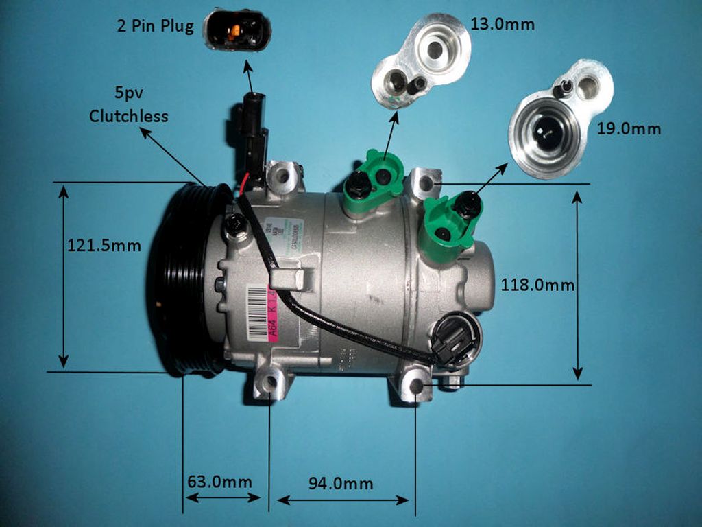 Aircon Compressor Genuine OE HALLA – AutoAir 14-1072