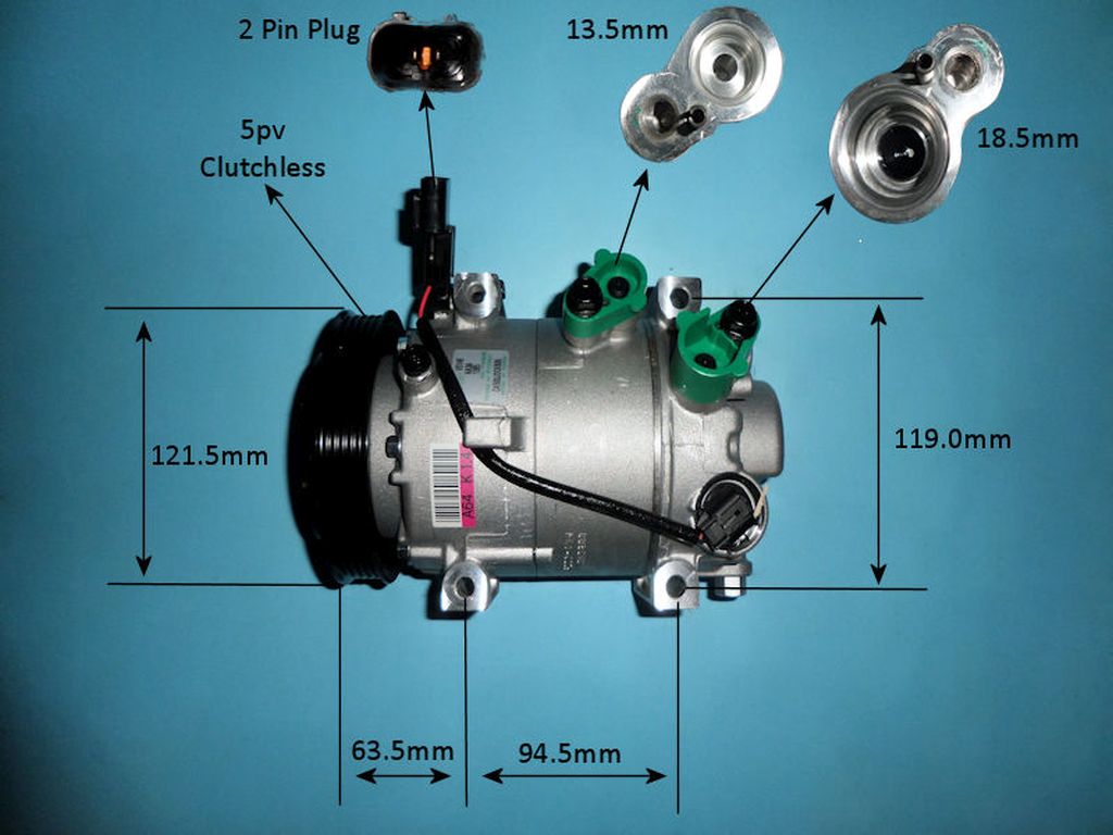 Aircon Compressor Genuine OE HALLA – AutoAir 14-1073