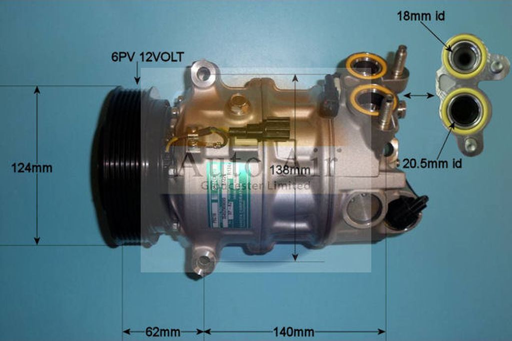 Aircon Compressor Genuine OE SANDEN – AutoAir 14-2088