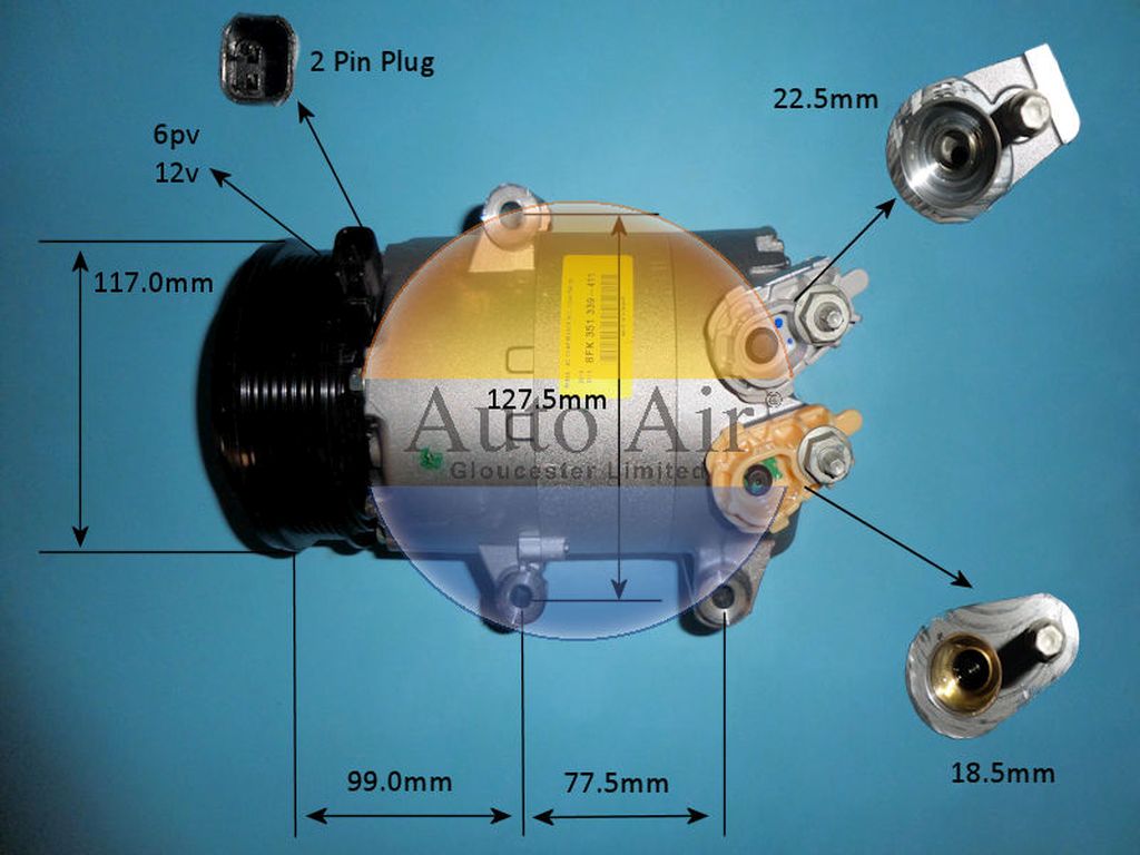 Aircon Compressor Genuine OE VISTEON – AutoAir 14-9681