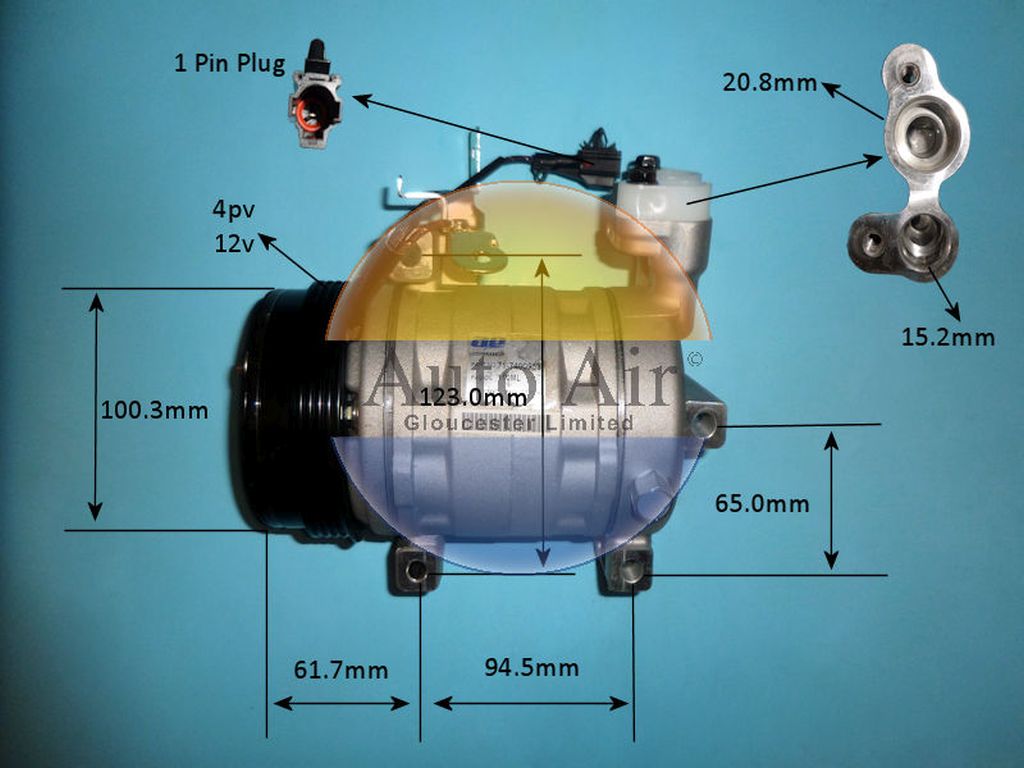 Aircon Compressor Genuine OE ZEXEL – AutoAir 14-9761P