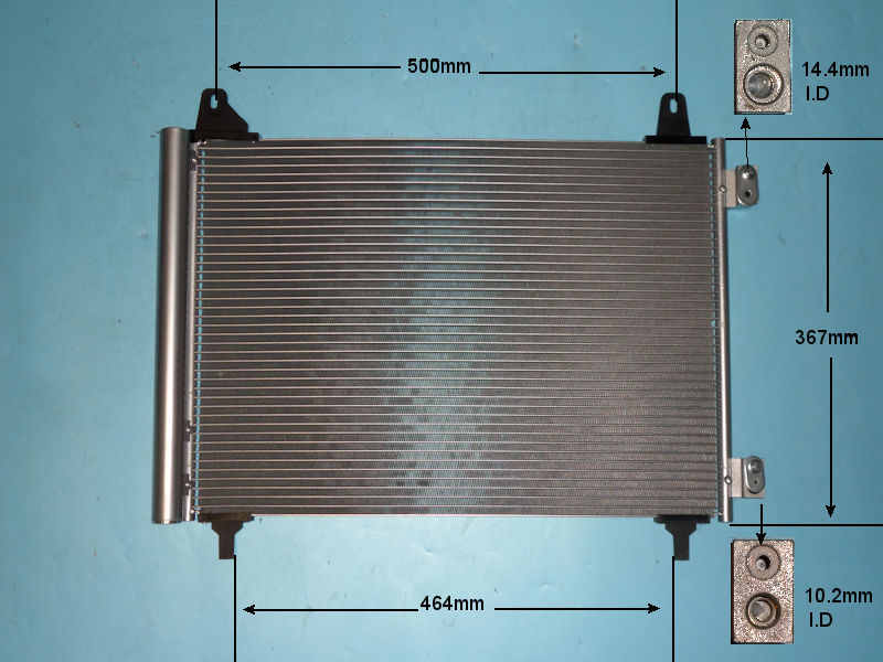 thumbnail image 2 of GLOBAL AIR CN-PF1622-ACS AC Condenser 16x22 4 Rails Unpainted – 18mm Core Depth 2 of 4