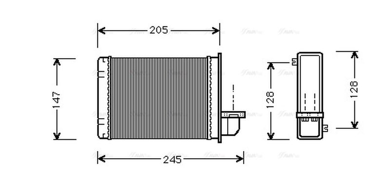 AVA Cabin Heater Core AU6093