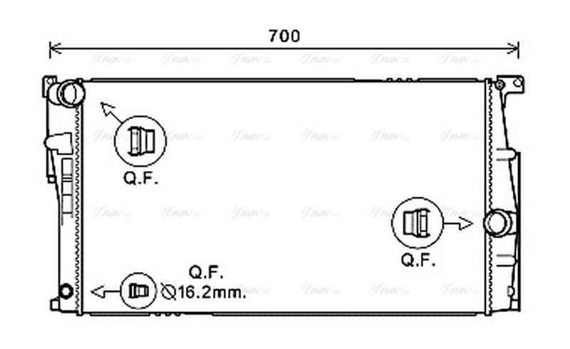 AVA Coolant Radiator BW2448