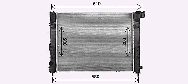 AVA Coolant Radiator DN2481