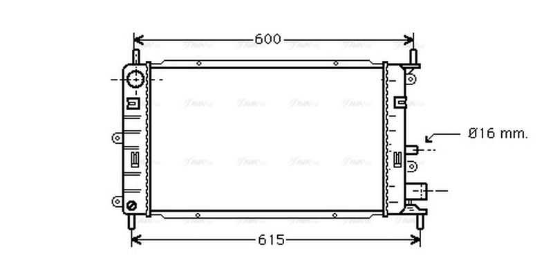 AVA Coolant Radiator FD2149