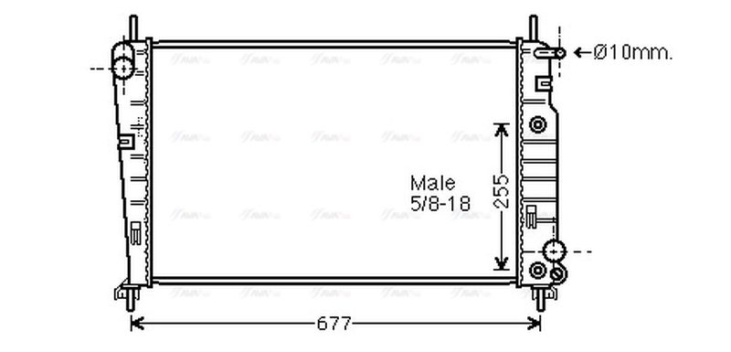 AVA Coolant Radiator FD2344