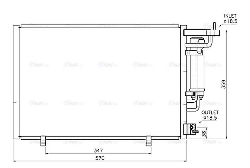AVA Aircon Condenser FD5707D