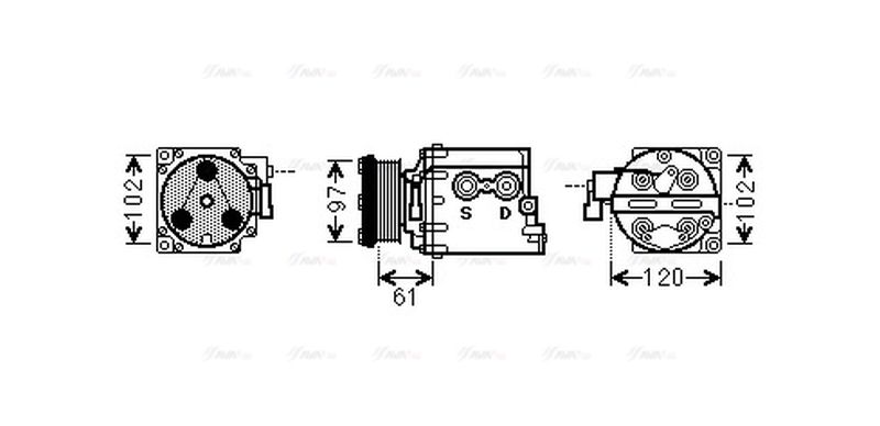 AVA Aircon Compressor FDAK436