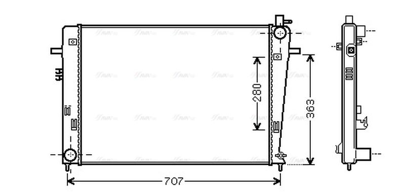 AVA Coolant Radiator HY2328