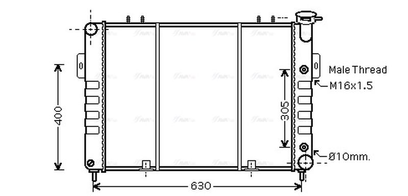 AVA Coolant Radiator JE2037