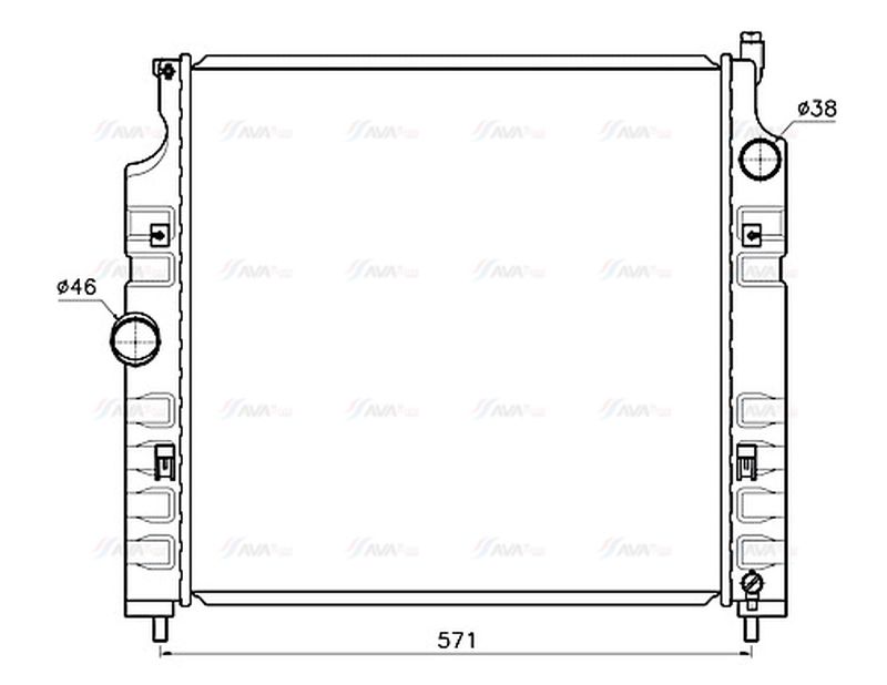 AVA Coolant Radiator JE2089