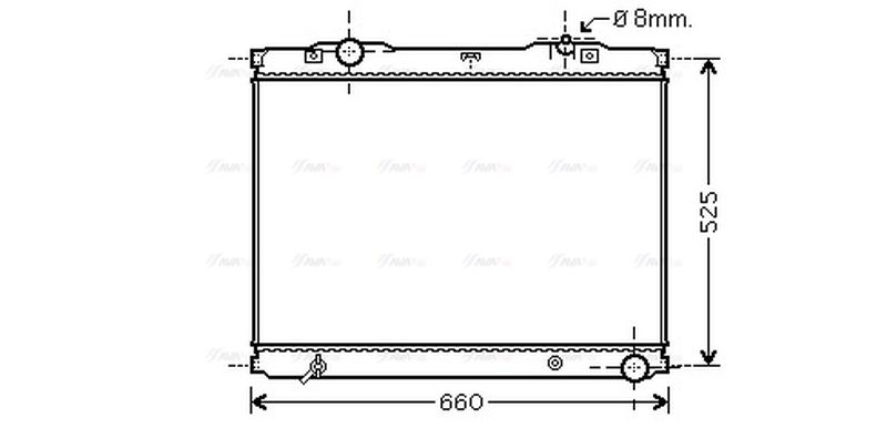 AVA Coolant Radiator KA2055
