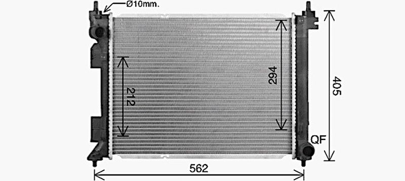 AVA Coolant Radiator KA2344