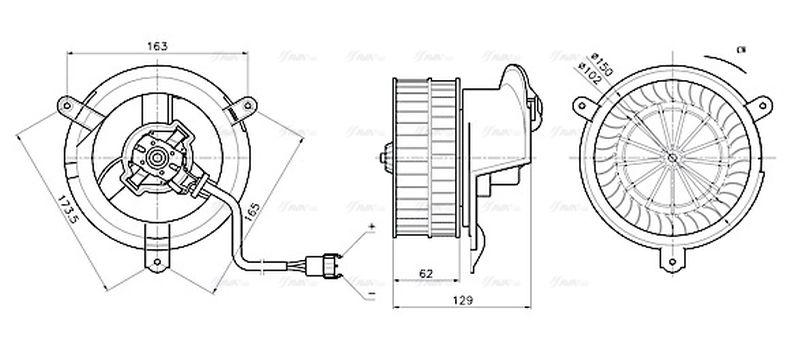 AVA Cabin Fan Blower Motor MS8784