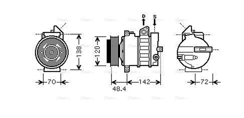 AVA Aircon Compressor MSAK437