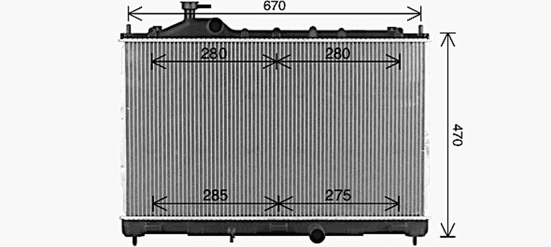 AVA Coolant Radiator MT2293