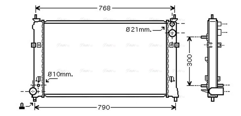 AVA Coolant Radiator MZ2192