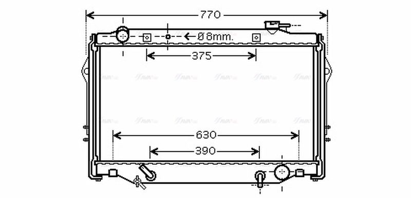 AVA Coolant Radiator TO2376