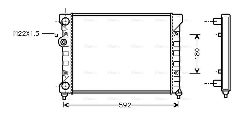 AVA Coolant Radiator VN2029