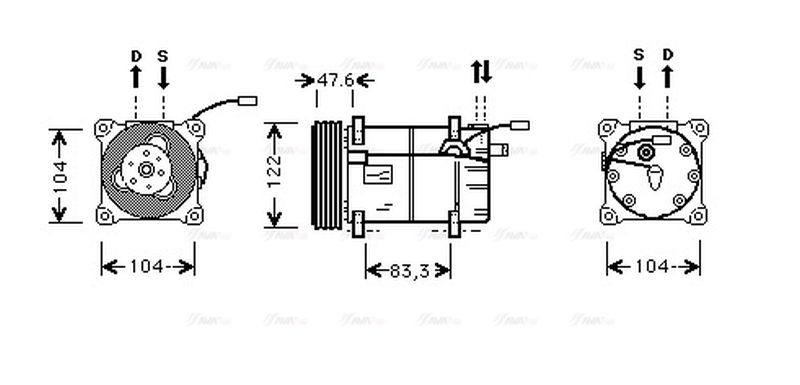 AVA Aircon Compressor VOK109
