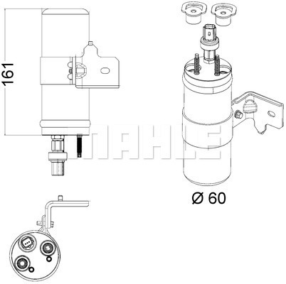 MAHLE AD 176 000S AC Receiver Drier - View #10