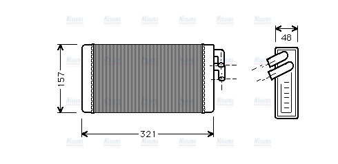 AVA Cabin Heater Core AI6052