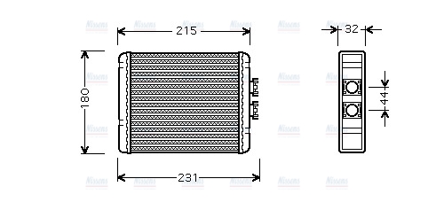 AVA Cabin Heater Core AI6198