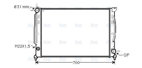 AVA Coolant Radiator AIA2110