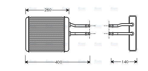 AVA Cabin Heater Core AL6072