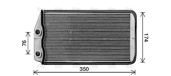 AVA Cabin Heater Core AL6157