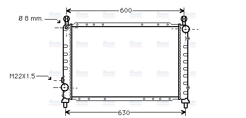 AVA Coolant Radiator ALA2076