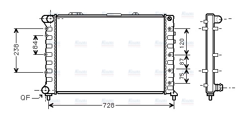 AVA Coolant Radiator ALA2079