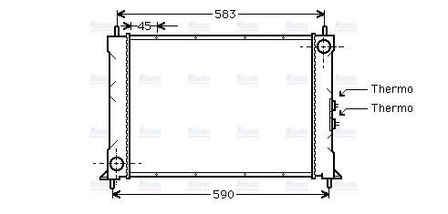 AVA Coolant Radiator AU2068