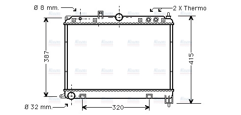 AVA Coolant Radiator AU2118
