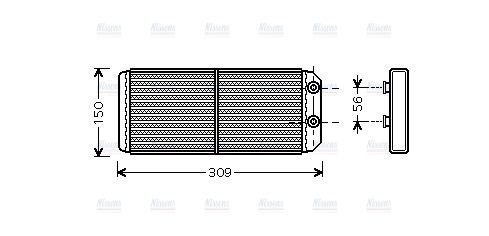 AVA Cabin Heater Core AU6180