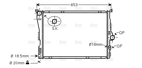 AVA Coolant Radiator BW2343