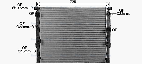 AVA Coolant Radiator BW2620