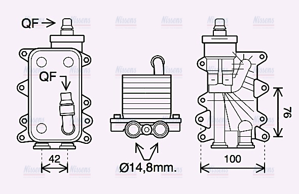 AVA Oil Cooler & Filter Housing BW3560H