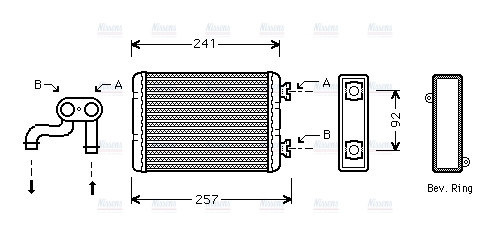 AVA Cabin Heater Core BWA6257