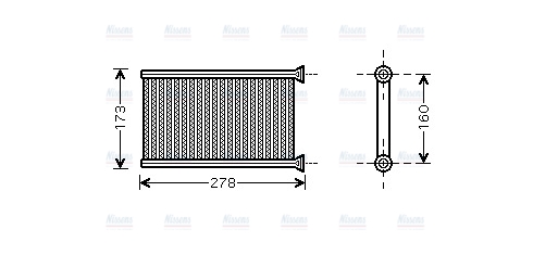 AVA Cabin Heater Core BWA6342