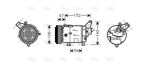 AVA Aircon Compressor BWAK076