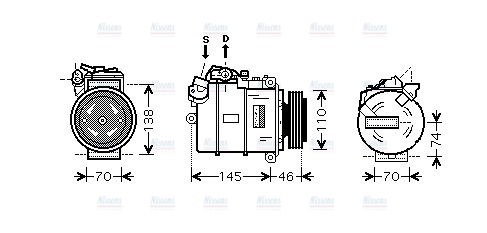 AVA Aircon Compressor BWAK318