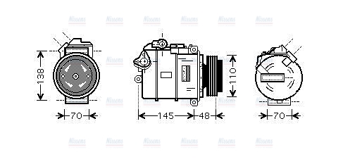 AVA Aircon Compressor BWAK348