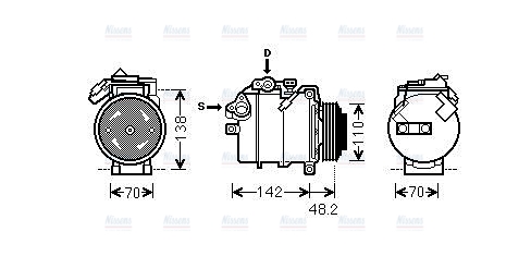AVA Aircon Compressor BWAK385