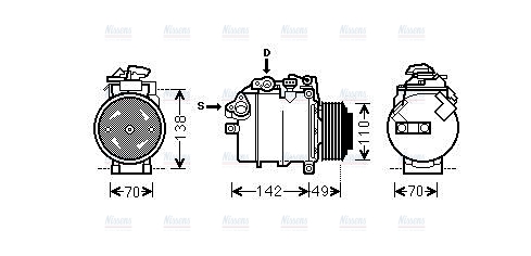 AVA Aircon Compressor BWAK387