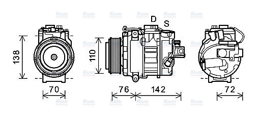 AVA Aircon Compressor BWAK419