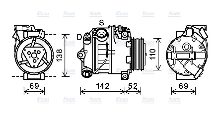 AVA Aircon Compressor BWAK442